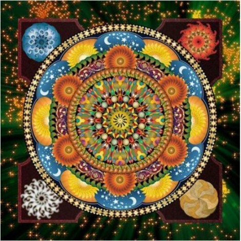 Mandala Blue And Yellow Diamond Painting Kit