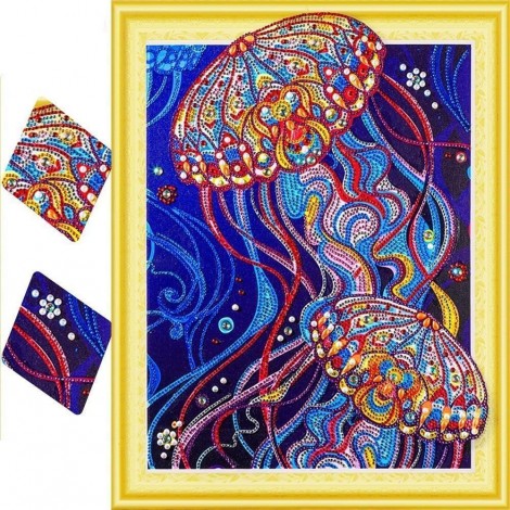Special Shape Jellyfish Colorful Diamond Painting Kit