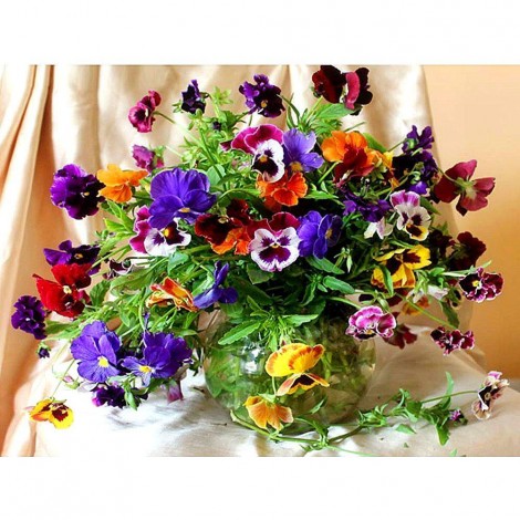 Colorful Flowers and Vases Diamond Painting Kit