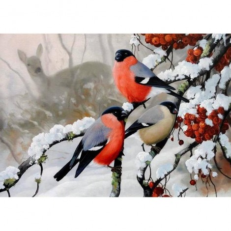 Winter Birds Diamond Painting Kit