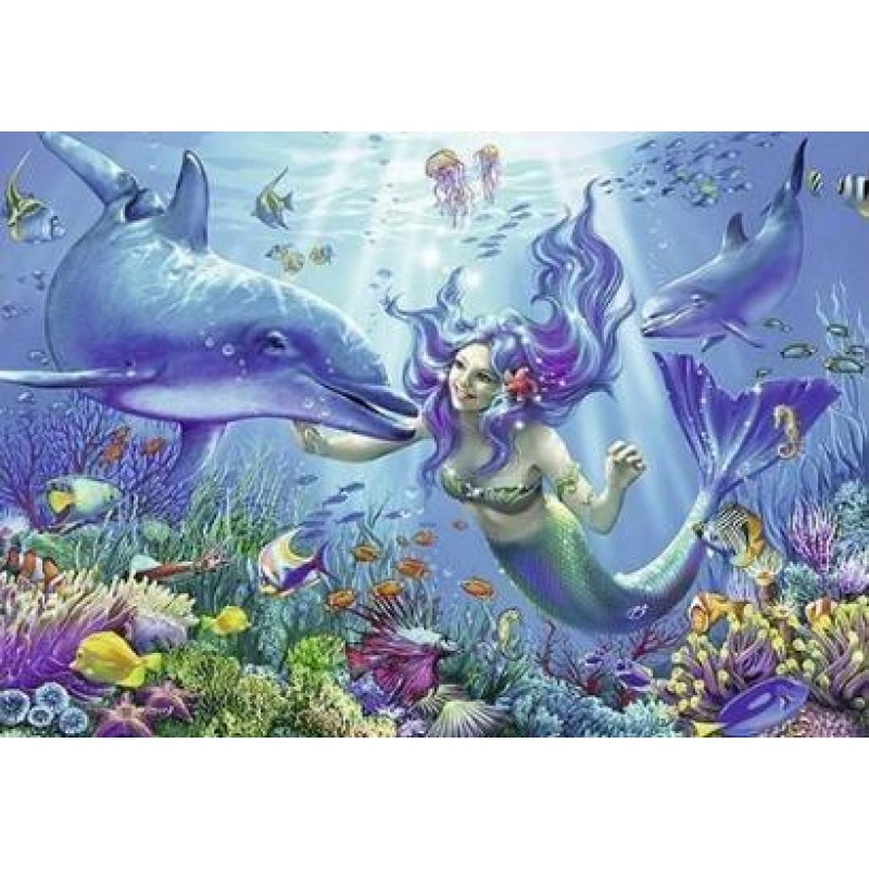 Mermaid And Dolphin ...