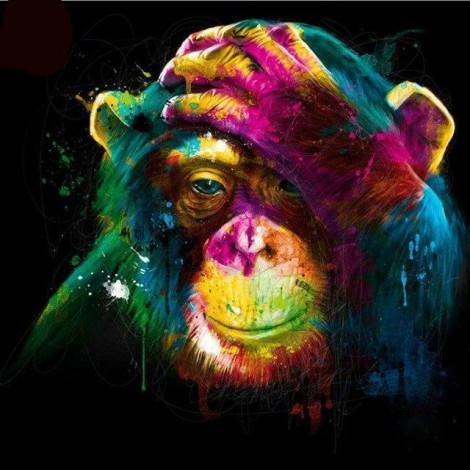Chimp Full Colors Diamond Painting Kit
