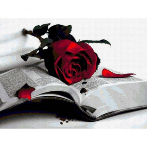 Roses And Books Diamond Painting Kit