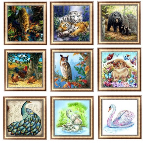 Animal Love Round Diamond Painting Kit
