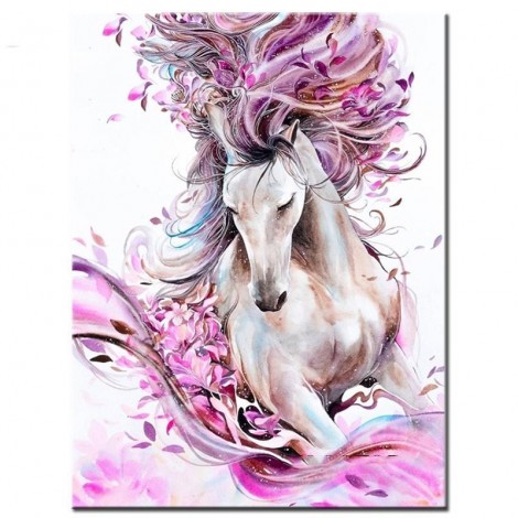 Pink Purple Horse Diamond Painting Kit