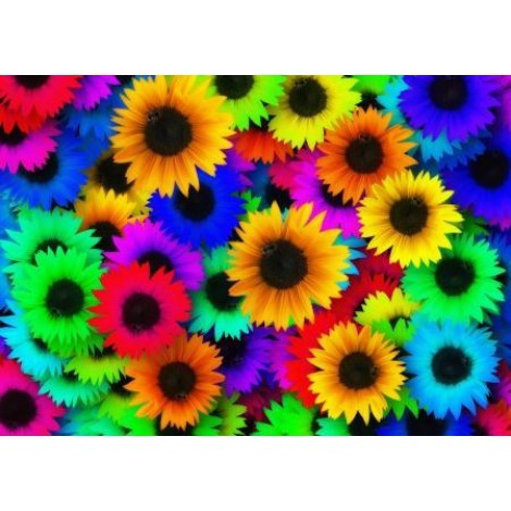 Rainbow Flowers Diamond Painting Kit Rainbow Flowers-5