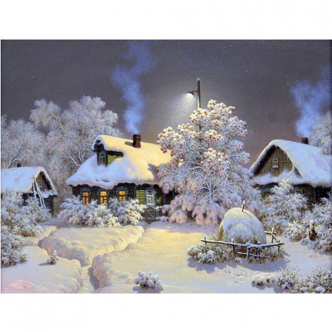Cabin Snow Diamond Painting Kit