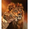 Lion And Tiger Colors Different  Diamond Painting Kit