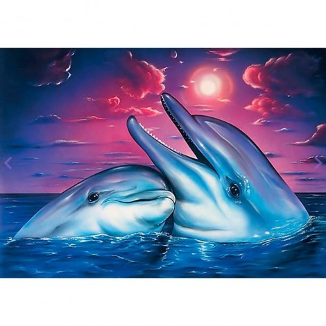 Happy Dolphin Diamond Painting Kit