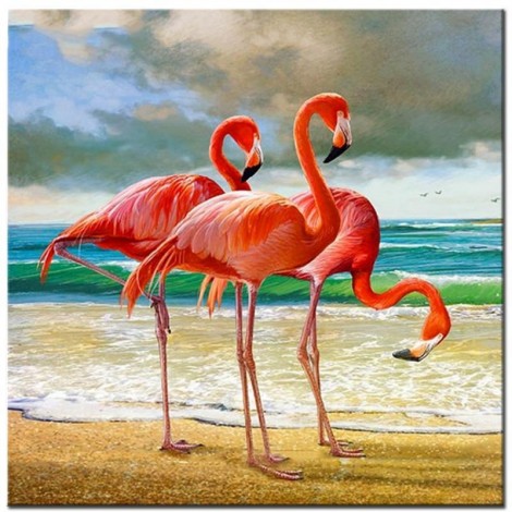 Flamingos Seaside Diamond Painting Kit