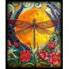 Dragonfly Colors Orange Diamond Painting Kit