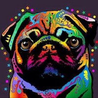 Pug Dog Colors Diamond Pa...