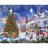 Village Christmas Tree Diamond Painting Kit