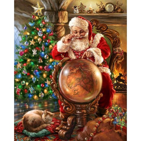 Christmas Santa Claus Cross Stitch Diamond Painting Kit
