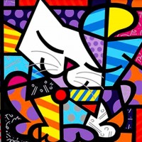 Color Abstract Cat Diamon...